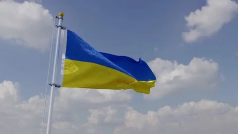 The flag of Ukraine Stock Footage 232274105