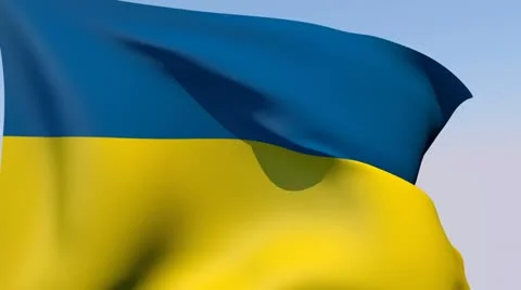 Flag of Ukraine HD Stock Footage 14820526