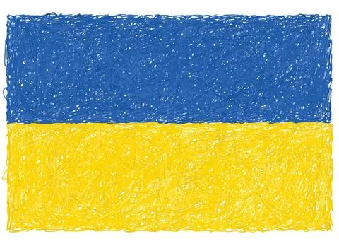 Flag of ukraine Stock Illustration