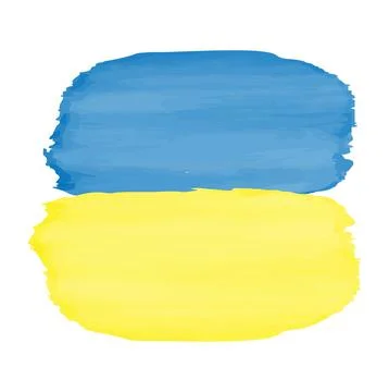 Flag of Ukraine on a pole. Stock Illustration