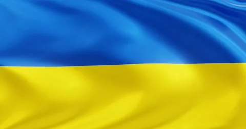 Flag of Ukraine, Seamless looping animation fluttering in the wind Stock Footage 172495022