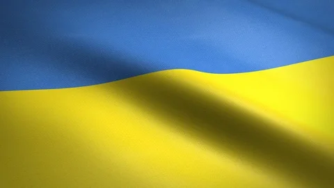 Flag of Ukraine. Waving flag with highly detailed fabric texture seamless Stock-Footage 118659201