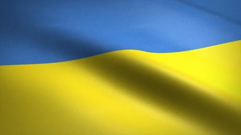 Flag of Ukraine. Waving flag with highly detailed fabric texture seamless Stock-Footage 121544081
