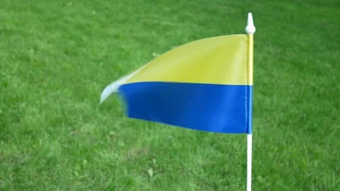 Flag of Ukraine Waving to the Wind on th... | Stock Video | Pond5