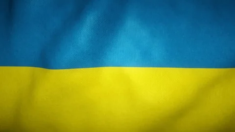 Flag of ukraine waving in the wind Stock-Footage 125831436