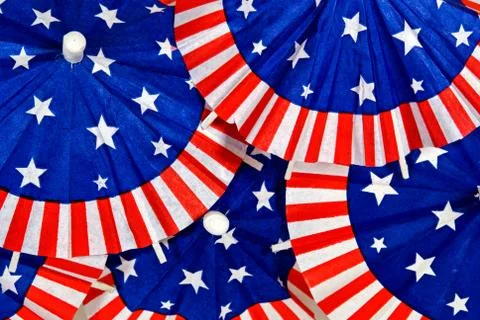 Flag umbrellas Stock Photos