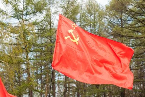 The flag of the Union waving on the wind Stock Photos