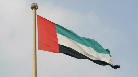 Flag of United Arab Emirates Stock Footage 319704