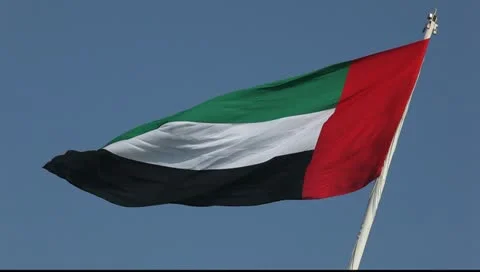 Flag of the United Arab Emirates Stock Footage 10709186