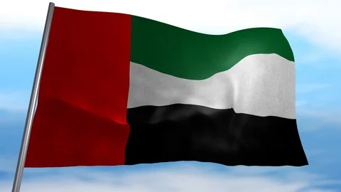 Flag of United Arab Emirates Stock Footage 118599618
