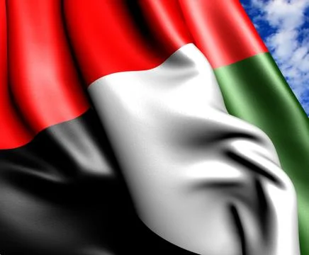 Flag of united arab emirates Stock Illustration