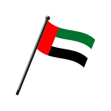Flag of the United Arab Emirates Stock Illustration