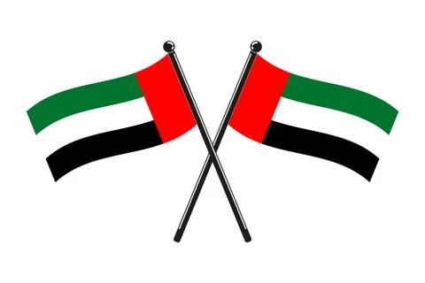 Flag of the United Arab Emirates Stock Illustration