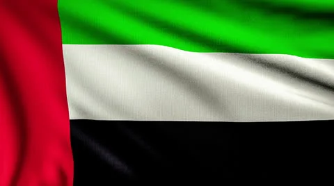 Flag of United Arab Emirates looping Stock Footage 25320215