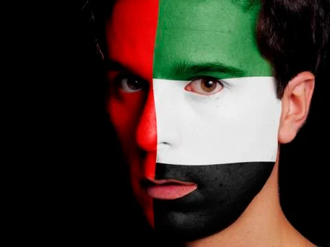 Flag of united arab emirates Stock Photos