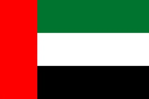 Flag of United Arab Emirates with Vertical and Horizontal Stripes Stock Illustration