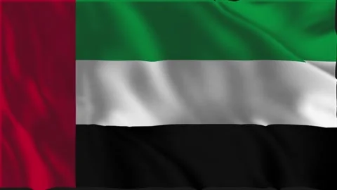 Flag of the United Arab Emirates waving slowly Stock Footage 337959530