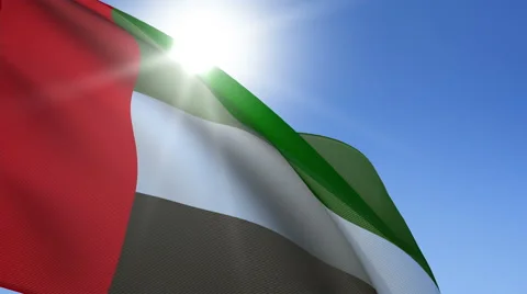Flag of United Arabs Emirates Stock-Footage 49876335