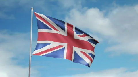 Flag of United Kingdom Video stock 444871