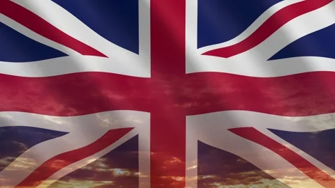 Flag of United Kingdom Stock Footage 327748467