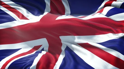 Flag of United Kingdom Loop Stock Footage 104696263