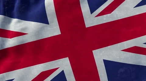 Flag of United Kingdom looping background Stock Footage 65040964