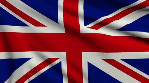 Flag of United Kingdom looping Video stock 25319977