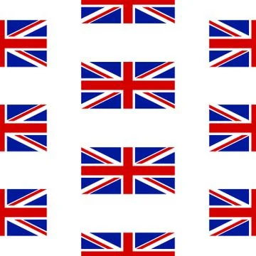 Flag of the United Kingdom seamless pattern Stock Illustration