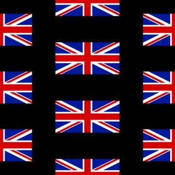 Flag of the United Kingdom seamless pattern Stock Illustration