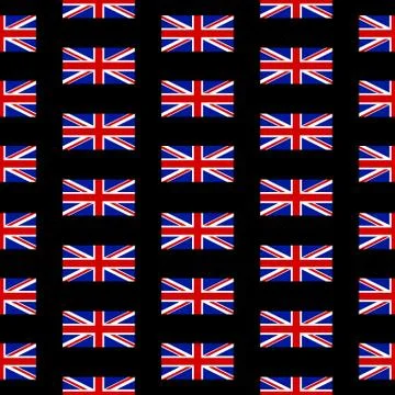 Flag of the United Kingdom seamless pattern Stock Illustration