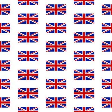 Flag of the United Kingdom seamless pattern Stock Illustration