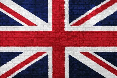 Flag of United Kingdom Wall Ilustración de archivo