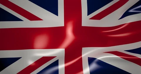 Flag of United Kingdom in the wind 4K Stock Footage 101469394