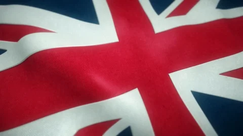 Flag of the united kingdom in the wind Stock-Footage 121769244