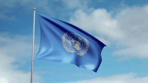 Flag of United Nations Video stock 444860