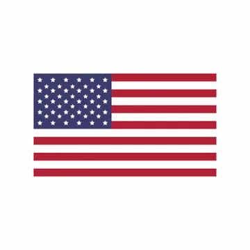 Flag of United State of America, vector design isolated on white background Stock Illustration