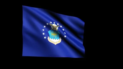 Flag of the United States Air Force Stock Footage