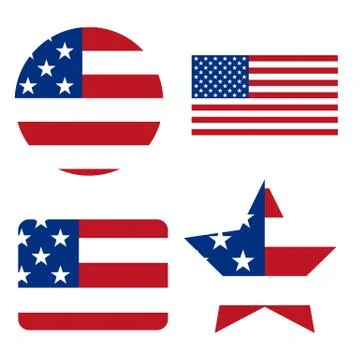 Flag of the United States of America. Solid background Stock Illustration