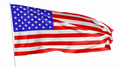Flag of United States on flagpole Stock Footage 39862209