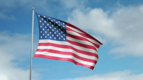 Flag of United States Video stock 444851