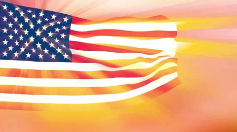 Flag of United States Stock-Footage 1054516