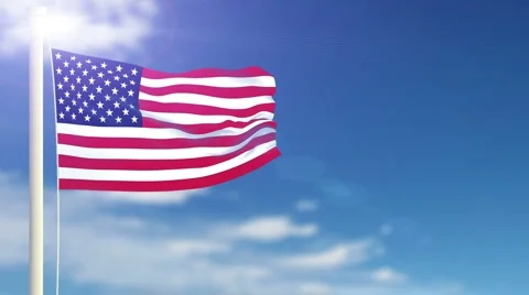 Flag of United States Stock-Footage 1054522