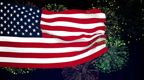 Flag of United States Stock-Footage 1054532