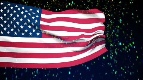 Flag of United States Stock-Footage 1054543