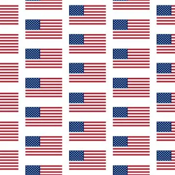 Flag of the United States seamless pattern イラスト素材