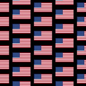 Flag of the United States seamless pattern イラスト素材