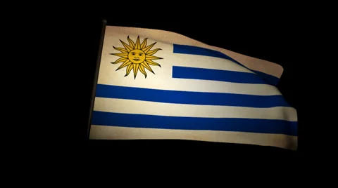 Flag Uruguay 01 Stock Footage 29583946