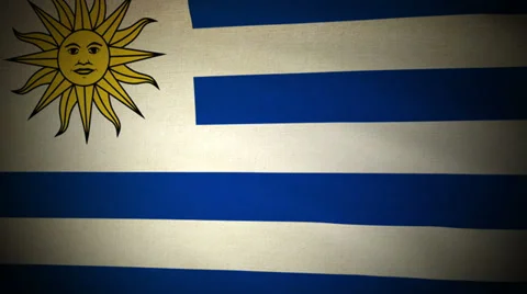 Flag Uruguay 04 Stock Footage 29597626