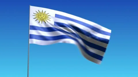 Flag of Uruguay Stock-Footage 10796108