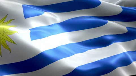 Flag Uruguay Video stock 47785333